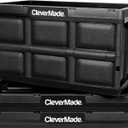 CleverMade Collapsible Storage Bins 46L (3-Pack) Heavy Duty Collapsible Plastic Storage Bins, Stackable Folding Storage Bins for Car, Garage, Home Organization - Foldable Bins, Obsidian