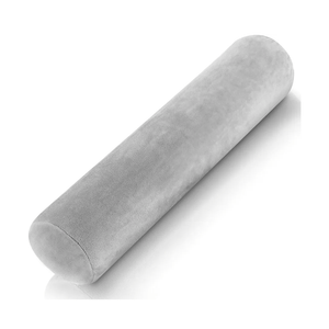 Prasacco Round Body Pillow Cover, Round Bolster Roll Body Pillowcase Full Body Pillow Case Pillowcase Soft Body Pillow Cover with Zipper for Bedroom, Living Room (7.9 x 47Inch/20 x 120cm, Gray)