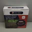 Tool Daily 15 Inch Pressure Washer Surface Cleaner Attachment with Wheels, with 2 Power Washer Extension Wands and 2 Replacement Nozzles, 3600 PSI, Black