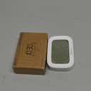 Geevon Small Digital Atomic Alarm Clock for Bedroom, Portable Battery Operated Travel Desk Clock for Heavy Sleepers, with 10s Backlight, Temperature, 3 Inch Display, White