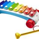 Fisher-Price Toddler Pull Toy, Classic Xylophone Pretend Musical Instrument with Mallet for Preschool Kids Ages 18+ Months