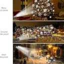 Snowflake Projector Lights Outdoor, Led Christmas Lights Outdoor, Snowfall Projection Lights Waterproof for Christmas Decorations[LL-049-03], White