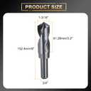 HARFINGTON 1-3/16" Drill Bit 3/4" Reduced Shank 3-Flat 4241 High Speed Steel Nitriding Black 118 for Soft Materials Wood Plastic Iron Copper Aluminum