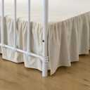 Bed Skirt Full Size Ruffled Bed Skirts with Split Corners, 12 Inch Drop Dust Ruffle Bed Skirt with Platform, Cream, Full - 12" Drop