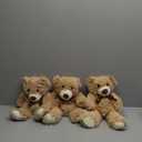 MorisMos 3Pcs Teddy Bears Bulk Baby Shower, 14inch Cute Teddy Bear Stuffed Animals Plush, Small Stuffed Bears on Centerpiece Baby Shower, Brown (3 Pcs-brown)