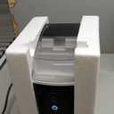 EUHOMY Nugget Ice Maker Countertop with Handle, Ready in 6 Mins, 34lbs Per Day, Removable Top Cover, Auto-Cleaning, Portable Sonic Ice Maker with Basket and Scoop, for Home/Party/RV/Camping (Black)