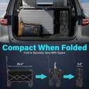 Wagons Carts Foldable, Collapsible Wagon with Wheels Foldable Wagon for Groceries,Picnic,Beach,Camping, Small Hauls, Apartment Moving Storage, Portable Utility Folding Wagon Cart, 360lbs,Jet Black