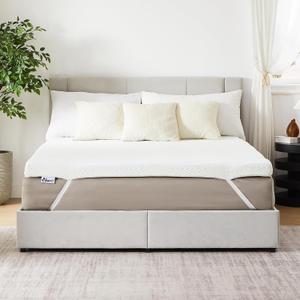 3 Inch King Mattress Topper, Firm Memory Foam Mattress Topper, Cooling High Density Pad for Back Pain, Bed Topper with Removable Soft Cover