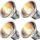 4-Pack 75W UVA Bulbs, Fit E26 Heat Reptile Lamp, Light Turtle Heat Lamp for Reptiles and Amphibian Tanks, Terrariums and Cages, Works with Various Lamp Fixtures