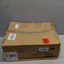 EDISHINE 68" Arc Floor Lamp with Table, Vintage Standing Lamp for Living Room with Tray, Tall Reading Lamp, Beige Shade, Adjustable Arm, Remote Dimmable Bulb Included, for Bedroom Office, Wood Grain