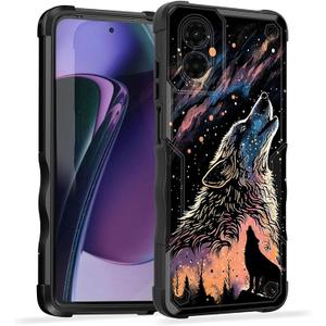 EFGWSDER for Moto G Power 5G 2025 Case,[Dual Layer][10 FT Military Grade Drop Protection] Heavy Duty Shockproof Case for Motorola Moto G Power 5G 2025 6.8",Galaxy Wolf