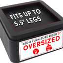 DEDU Oversized Bed Risers Heavy Duty Stackable 6 Pack, Furniture Risers for Sofas 3 Inch or 6 Inch Supports Up to 11000 Lbs, Square Bed Raising Blocks Fits 5.5 Inch Wide Desk or Couch (Black)