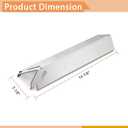 Heat Plate Replacement for Brinkmann 810-4221-S, 810-6420-S Gas Grill Models, Heavy Duty Stainless Steel Burner Cover Flame Tamer, Heat Shield, Heat Tent Deflector, 14 7/8" x 3 1/8", 4-Pack