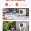 VEVOR Mini Split Ground Stand, Adjustable Anti-Vibration Mini Split Stand for 9000-18000 BTU Ductless Air Conditioner Heat Pump, Heavy Duty AC Base Bracket Floor Mount w/ 441LBS Max. Load Capacity