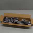 Black Wrap Around Curtain Rods for Windows 28 to 60 inch,2 Pack 5/8 inch Adjustable Wrap Around Curtain Rod, Blackout Rods for Bedroom & Outdoor