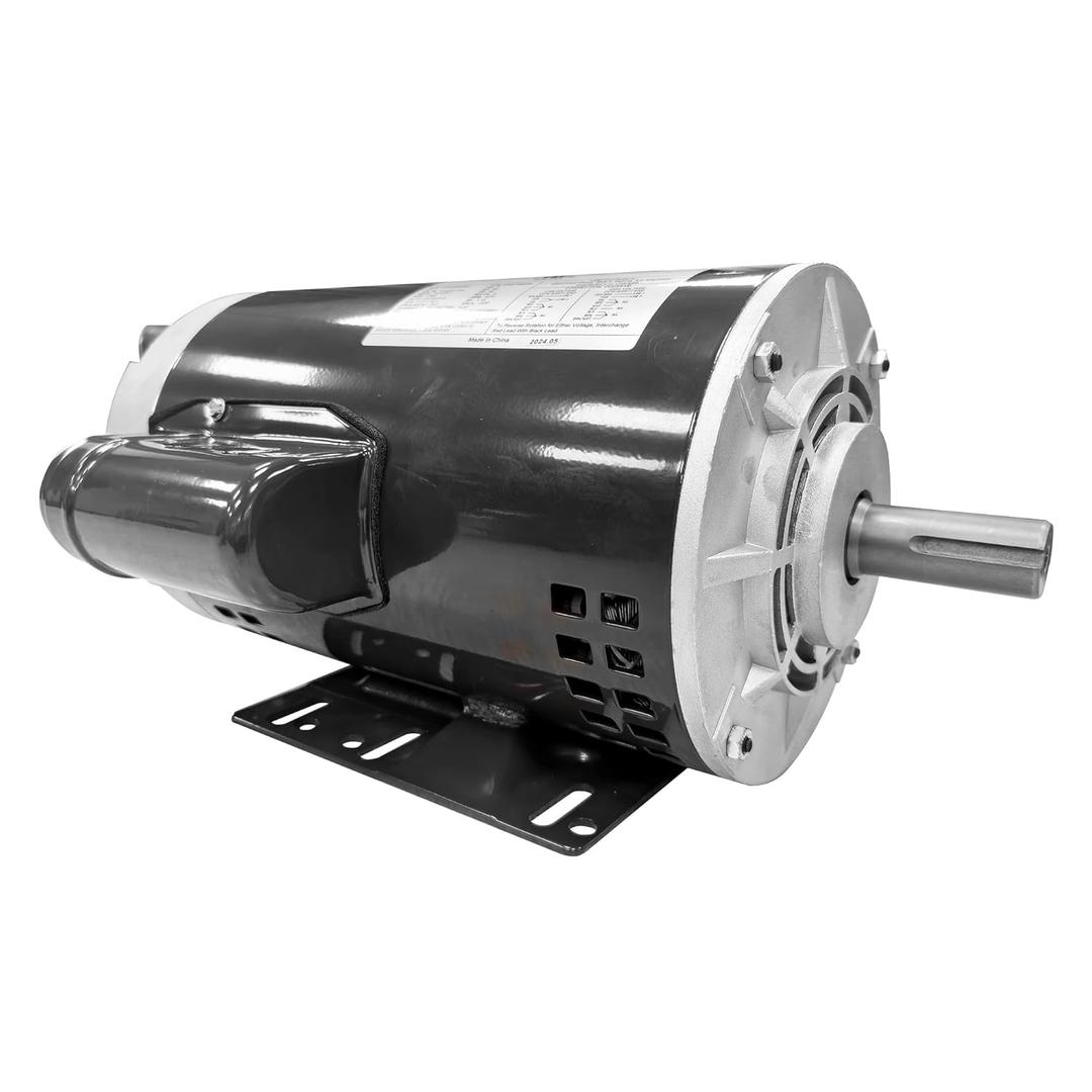 2HP Electric Single Phase Motor Electric AC Motor Air Compressor Motor, 56C Frame, 115V/230V, 60HZ, 1625RPM, 7/8" Shaft Diameter,1.9" Shaft Length, CW/CCW, UL Listed