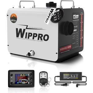 WIPPRO Diesel Heater 8KW,12V/24V/110V 8L Diesel Air Heater with LCD Switch, Remote Control, for Campers, Car, RV Truck, Boat, Campervans, Caravans (White)