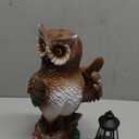 YHSOLAR Solar Garden Statue Outdoor, Owl Garden Statue with Solar Lantern for Outdoor Decorations, for Patio, Balcony, Yard, Lawn-Unique Gifts for Women, Mom