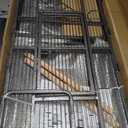 HSM 62 Inch Wrought Iron Large Bird Flight Cage with Rolling Stand for African Grey Parrot Cockatiel Sun Parakeet Conure Lovebird Canary