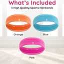 BURLYBANDS Wide Womens Non-Slip Headbands - Athletic Headbands for Women - Non-Slip Headband for Gym, Running, Sports & Exercise - Workout Head Bands for Womens Hair (Multi)