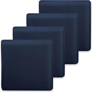 Patio Cushion Covers Only 22x20x4 inch 4 Pack Waterproof Outdoor Cushion Covers Outdoor Seat Cushion Slipcover with Zipper (Navy Blue)