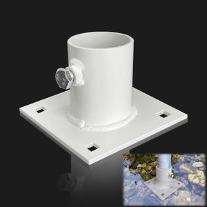 Stationary Dock Base Plate Hardware, 4.7" X 4.7" Heavy Duty Floating Dock Hardware, Boat Dock Hardware Rust Spraying Coat, Stationary Dock Hardware Secure Dock to Prevent Sinking