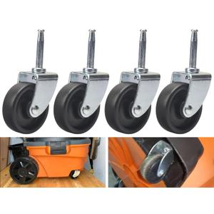 4 Pack 12293 Replacement Wet Dry Vacuum Caster Wheel Compatible with Ridgid/Craftsman/Dewalt Vacuums, for RV1250, RT1200, 1650RV, WD1850M, WD1635M Model Shop Vacuum Replacement Parts