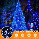 Extra Long 132ft Christmas Decorative Mini Lights, 400 LED Green Wire Fairy Starry String Lights Plug in, Timer & Memory & 8 Modes, for Indoor Outdoor Xmas Tree Wedding Party Decoration,Blue