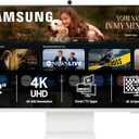 Samsung 32 Smart Monitor M8 (M80F) 4K UHD Display, Samsung Vision AI, Smart TV Apps, Gaming Hub, USB-C, HDMI and USB-A, White, LS32FM803UNXZA, 2025