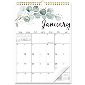2026 Wall Calendar, 18 Months Calendar from January 2026 - June 2027, Aesthetic Greenery Large Hanging Calendar with Thick Paper, Perfect for Office Home Monthly Organizing & Planning, 10"×14.5"