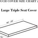 Couch Covers for 3 Cushion Sofa Pet Friendly Couch Cushion Covers Universal Sofa Covers Washable Stretch Slipcovers for Sectional Sofa (Texture Ivory White,Large Triple Seat Cover)