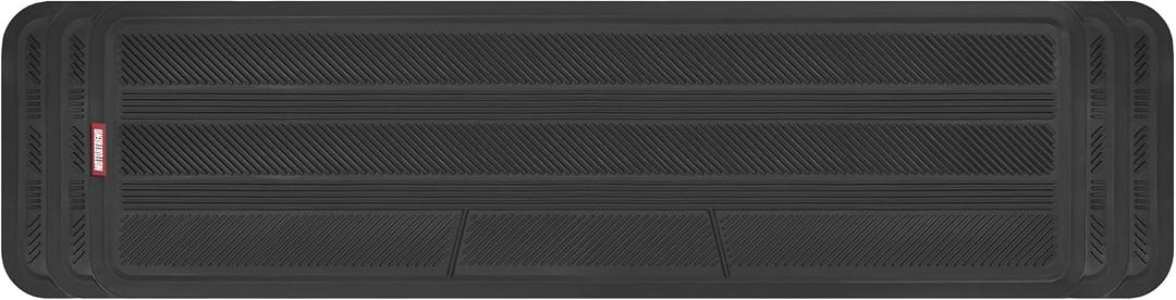 Motor Trend Heavy Duty Rear Back Seat Floor Mats 2nd or 3rd Row Floor Mat for Car, SUV & Van - All Weather SUV Black Runner Rubber Mat - Floor Runner Back Row Floor Mat Interior Accessories 57" x 15"