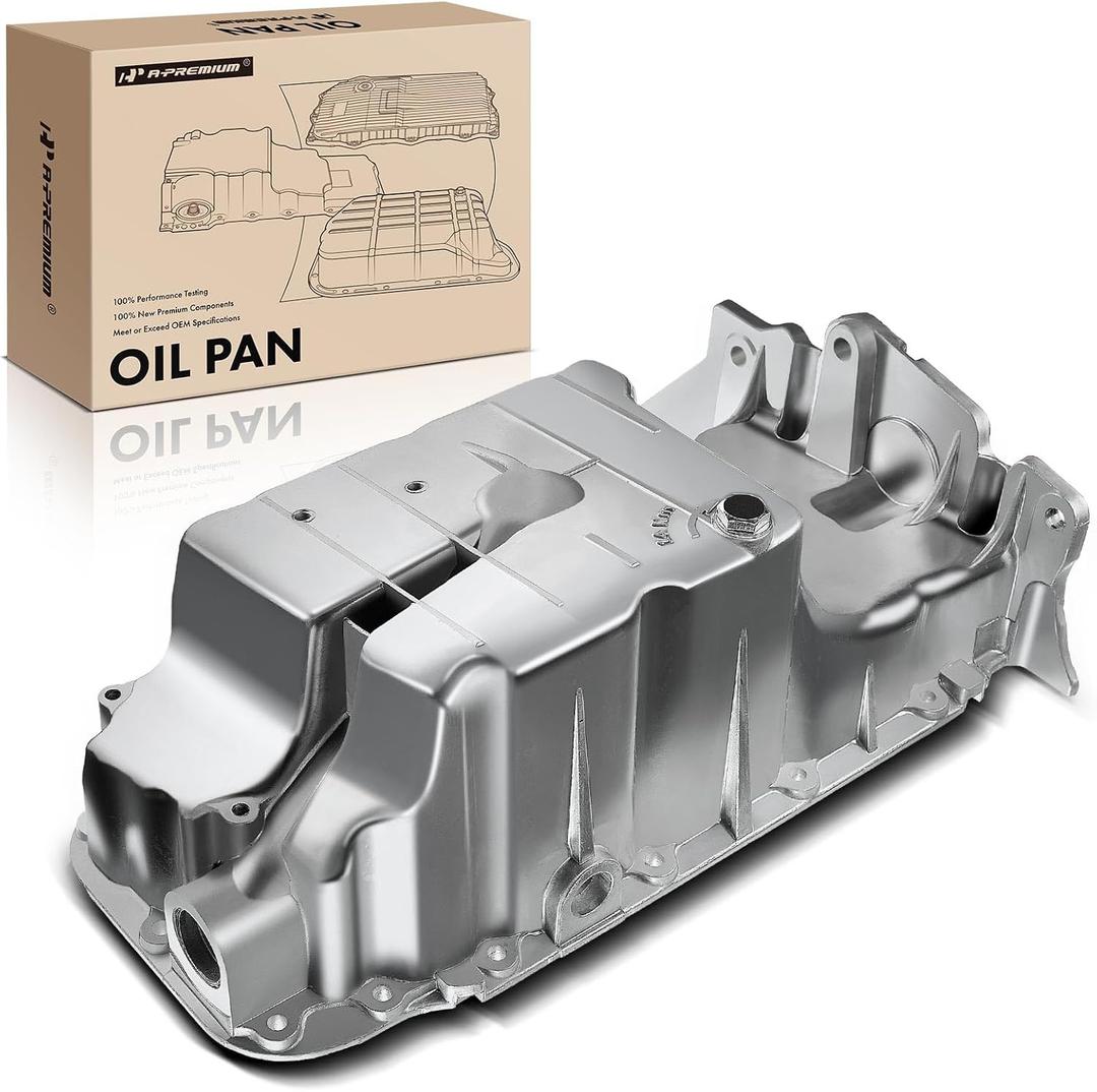 A-Premium Engine Oil Pan Sump with Drain Plug Compatible with Chevrolet Cruze 2010-2016, Cruze Limited 2016, Sonic 2012-2018, Trax 2017-2018, 1.8L (No Oil Level Sensor), Replaces 55581970