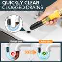 3-Pack Drain Bladder Kit, Water-Powered Rubber Drain Cleaning Bladder, Fits 1 to 6 Inch Pipes, Ideal for Clearing Bathroom Sinks, Showers, Swimming Pool Drains, Kitchen Sinks and Main Drains Clogs