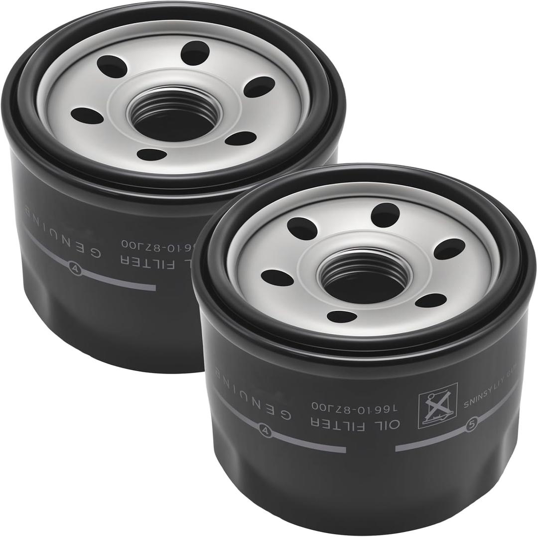 2Pcs 16510-87J00 Oil Filter, Replacement for Su-zuki DF25 DF30 DF40 DF50 DF60 DF70, Replaces 16510-87J01 16510-87J02