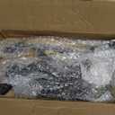 Electric Fireplace Logs, Realistic Synthetic Resin Log Decoration for Indoor Electric Fireplaces Flame w/ 5 Brightness, Thermostat, 750W/1500W, Black