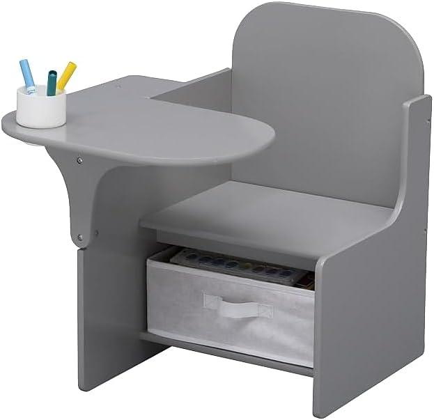 Delta Children MySize Chair Desk With Storage Bin, Grey