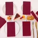 100 Pcs Burgundy Paper Napkins Disposable - Maroon Guest Dinner Napkins for Bathroom Wedding Birthday Graduation Party
