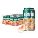 Zevia Zero Sugar Soda, Peaches and Cream, 12 oz Cans (24-Pack) – Caffeine Free, Naturally Sweetened, No Calorie Soda - Non-GMO Project Verified, Gluten-Free, Vegan