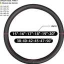 18 Inch Steering Wheel Cover for Semi Trucks - Premium Soft-Touch Faux Leather with No-Slip Grip, Fits Big Rig, RV & 18 Wheeler (Black, 18 inch)