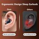 Wireless Sleep Earbuds, Comfortable Invisible Mini Sleeping Headphones for Side Sleepers, Noise Cancelling IPX4 Waterproof Bluetooth 5.3 Earphones for Sleeping Running Workouts (Black)