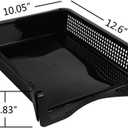 Stackable Paper Tray Set of 6, Black Plastic Letter Tray Basket