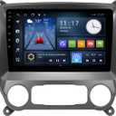 2+32G Android 12 Double Din Car Stereo for Chevrolet Silverado/GMC Sierra 2014-2018 with 10.1 Inch Touchscreen Radio Built-in Bluetooth5.4/WiFi6/Wireless Carplay/Android Auto/GPS/FM/AUX/Backup Camera
