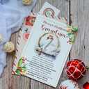 2 x Christmas Card for Grandma, Grandmother Merry Xmas Greeting Card with Envelope and Seal, Christmas Gift for Grandmother from Granddaughter, Grandson, Kids