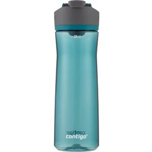 Contigo AUTOSEAL Cortland 24oz Water Bottle BPA-Free Plastic Spill Leak-Proof Lid and Carry Handle Dishwasher Safe Spirulina