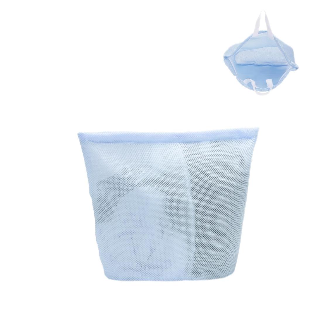 Guozcaray 2 Pcs laundry bag with handles mesh laundry bags washing machine laundry totes travel storage and sorting bag for Clothes laundry bag for delicates(Blue2N)