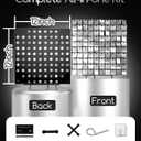 COKAOBE ProBlack Series Shimmer Wall Backdrop 36 Pcs, Silver Square Sequin Glitter Backdrop Panel, Black Back Not See-Through Design, Perfect for Birthday Graduation Wedding and Party Decoration