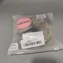 HOOJIH 2PCS Messy Bun Hair Piece, Curly Wavy Hair Wrap Ponytail Hairpieces, Light Golden Blonde with White Blonde