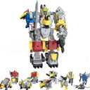 Deformation Combination Toy 5 in 1 Dinosaur Action Figure Robot for Kids