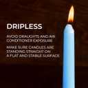 Candwax Light Blue 8 inch Taper Candles Set of 12 - Unscented Smokeless Dripless Tall Candlesticks - Perfect for Special Occasions and Ordinary Dinners and as Easter Candles - Light Blue Candle Sticks